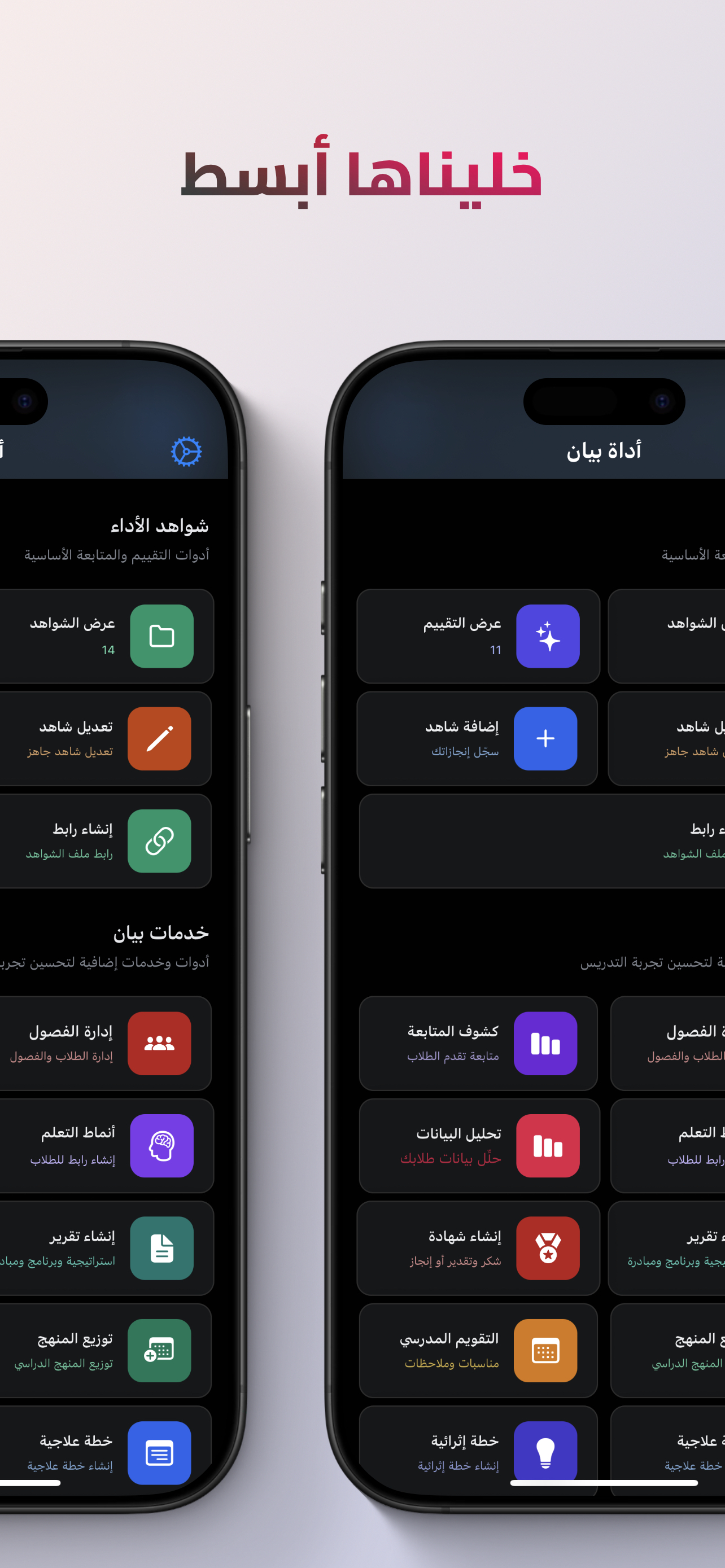 شواهد الأداء
